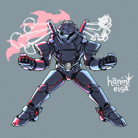 Ownka. They are in hightech armour, covering their face, and they are releasing steam. Ownka. They are in hightech armour, covering their face, and they are releasing steam.