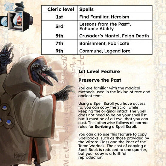 Sample Page of the Cleric